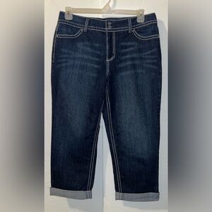 Nine West Dark Blue Cropped Ankle Jeans